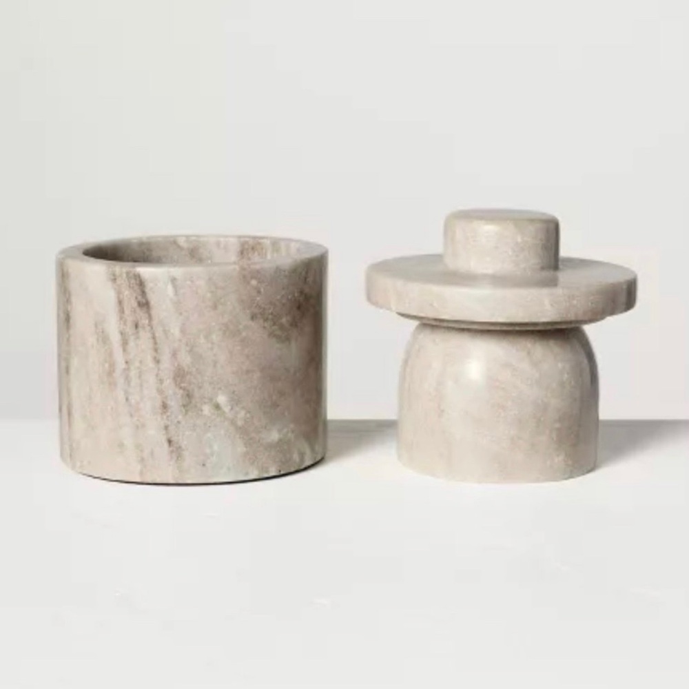 Hearth & Hand™ with Magnolia Marble Butter Keeper Warm Gray